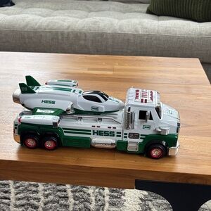 Hess Green and White Toy Truck with Rocket 2014
